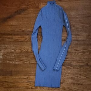 Zara Long-Sleeve Blue Dress